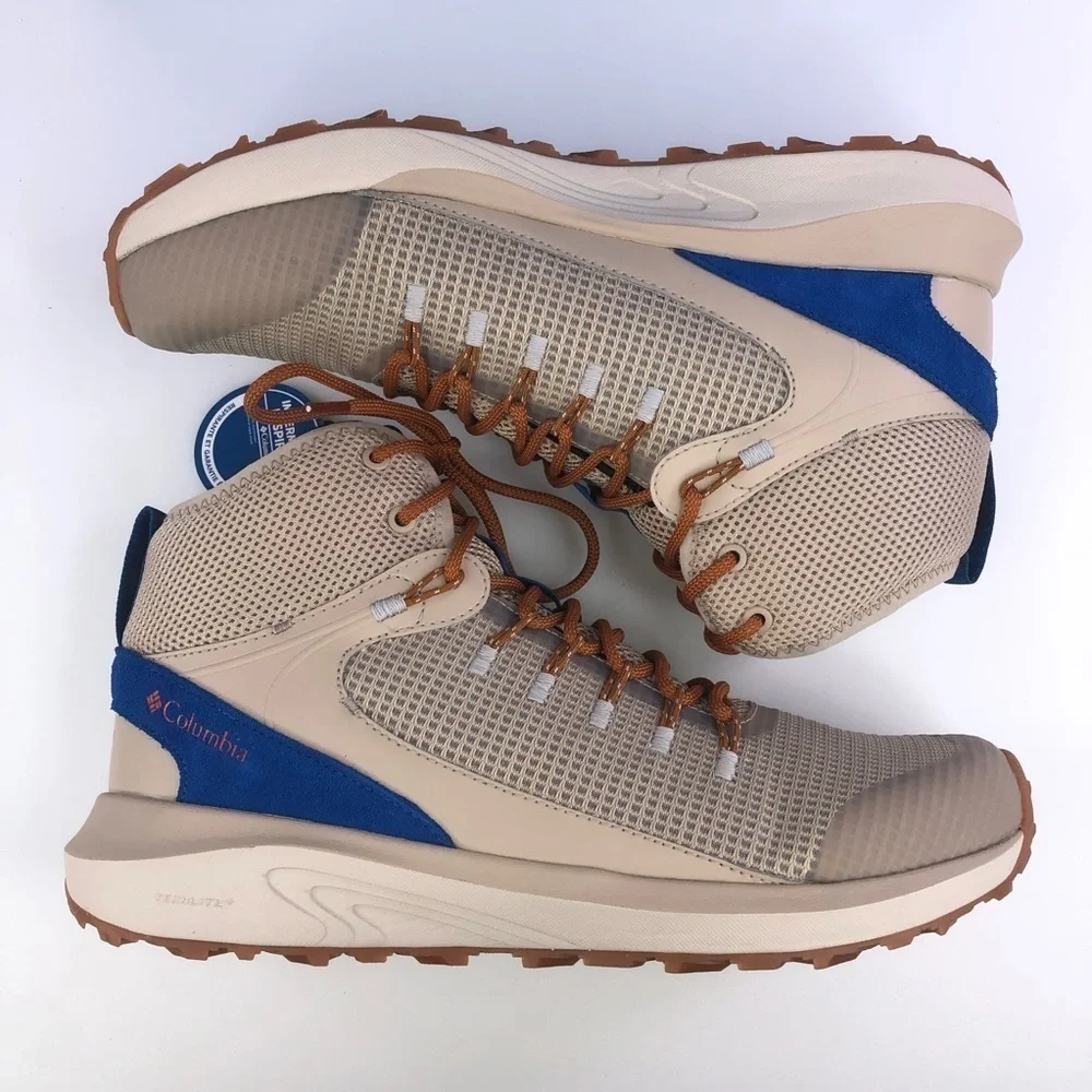 Columbia Men Trailstorm Mid Waterproof Top Hiking Sneakers Fossil Boots